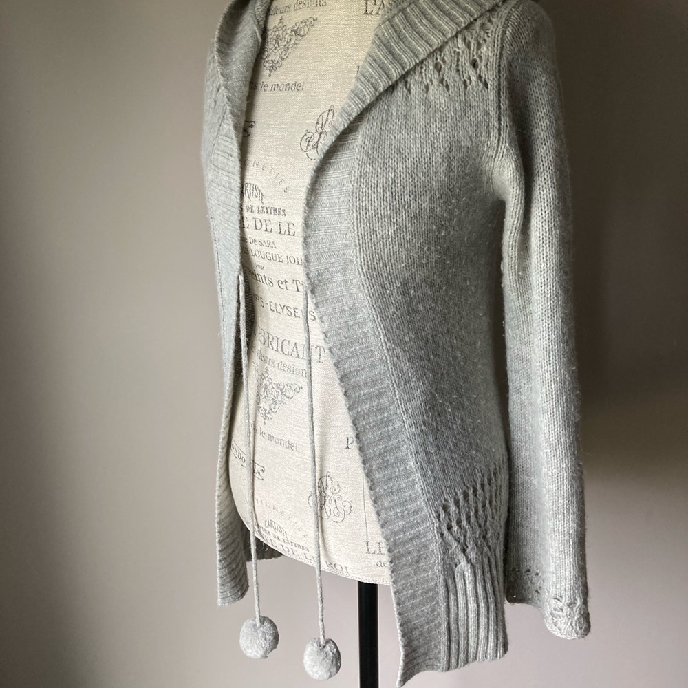 Cardigan hooded sweater